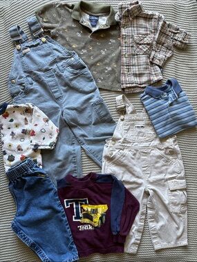 Vintage/Y2K Mixed Outfits Bundle of 8 Pieces Boys or Gender Neutral Size 18m-3t